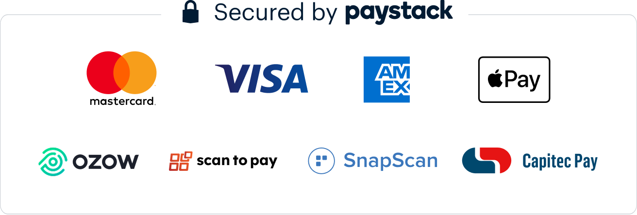 Secured by Paystack